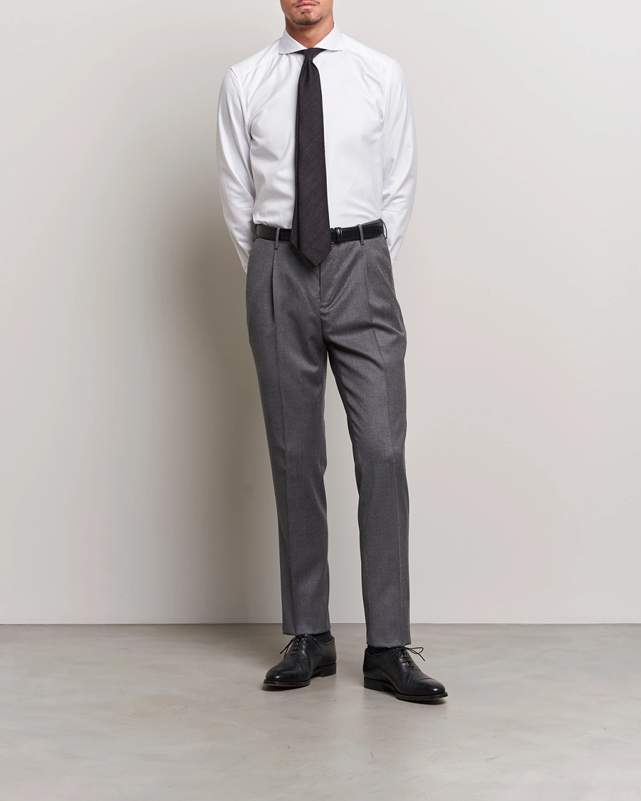 Homme | Sections | Stenströms | 1899 Slim Supima Cotton Twill Shirt White