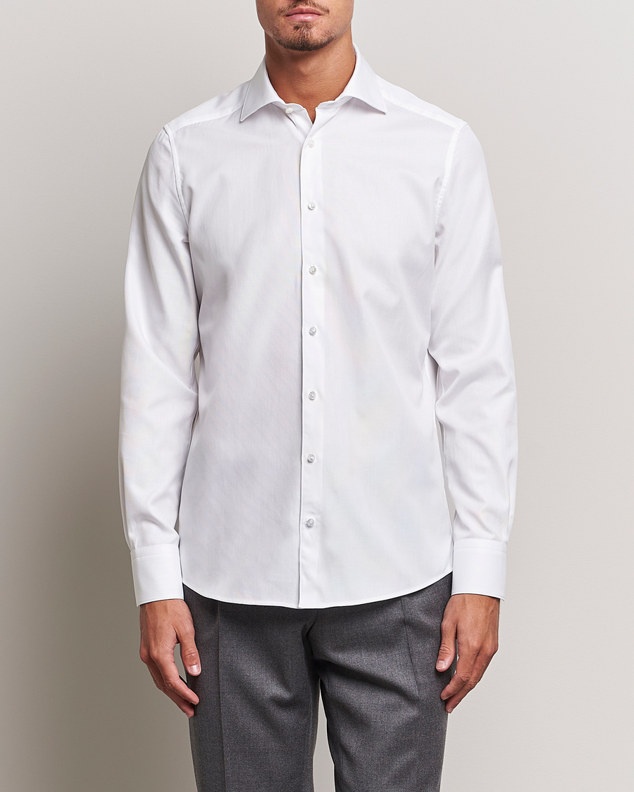 Homme | Stenströms | Stenströms | 1899 Slim Cotton Royal Oxford Shirt White