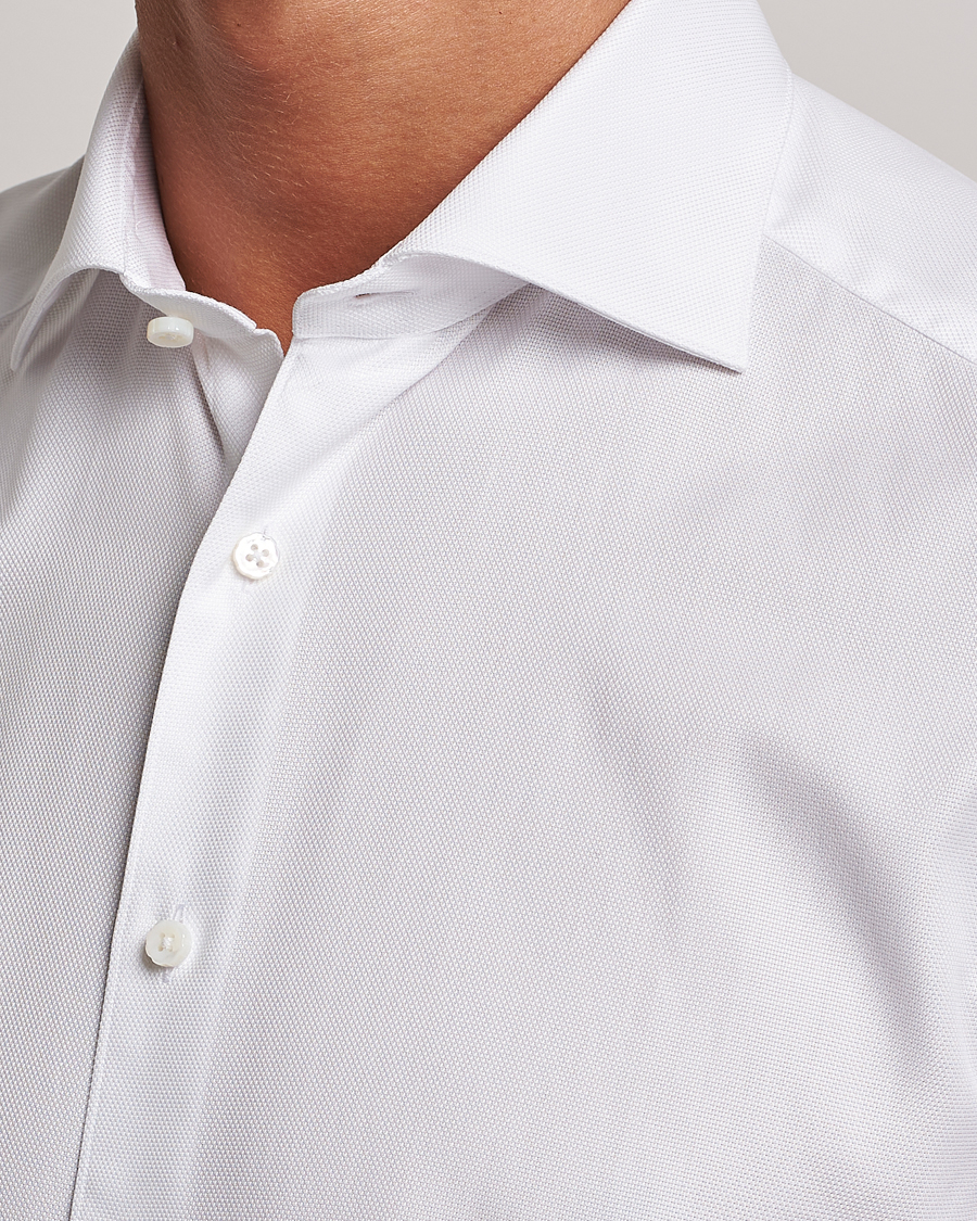 Homme | Chemises | Stenströms | 1899 Slim Cotton Royal Oxford Shirt White