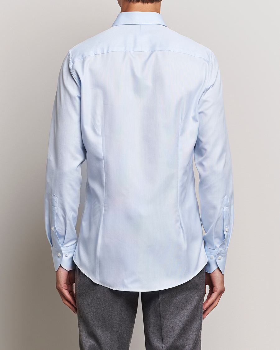 Homme | Chemises | Stenströms | 1899 Slim Cotton Royal Oxford Shirt Light Blue