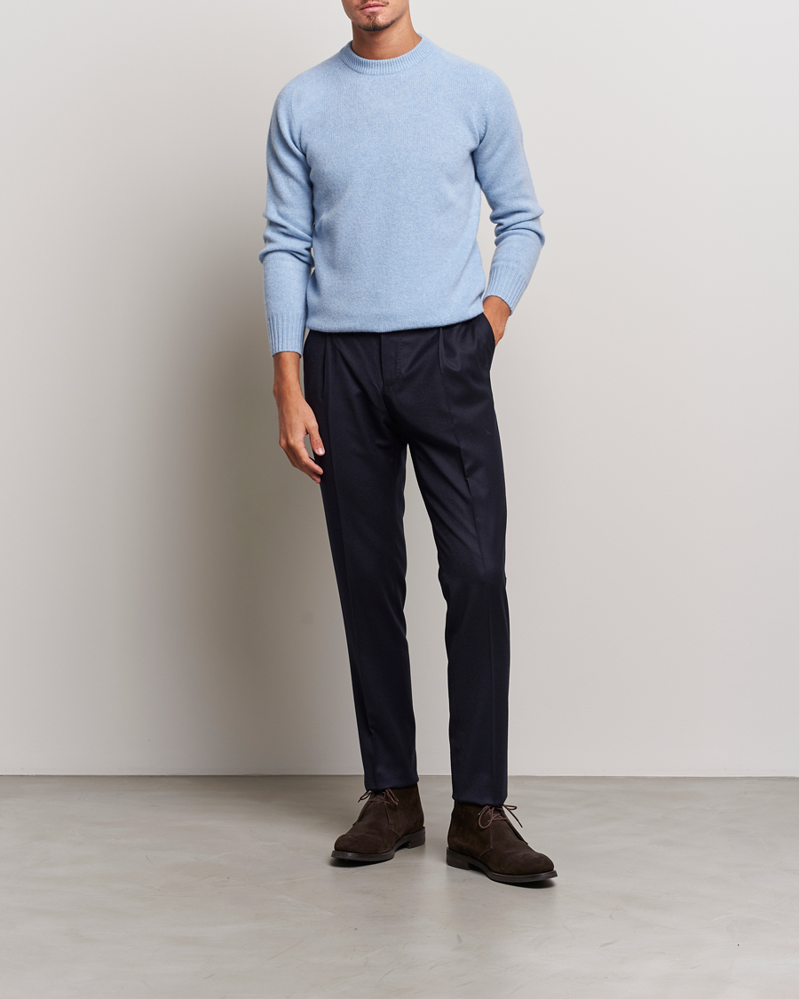 Homme | Pulls Et Tricots | Altea | Wool/Cashmere Crew Neck Pullover Light Blue