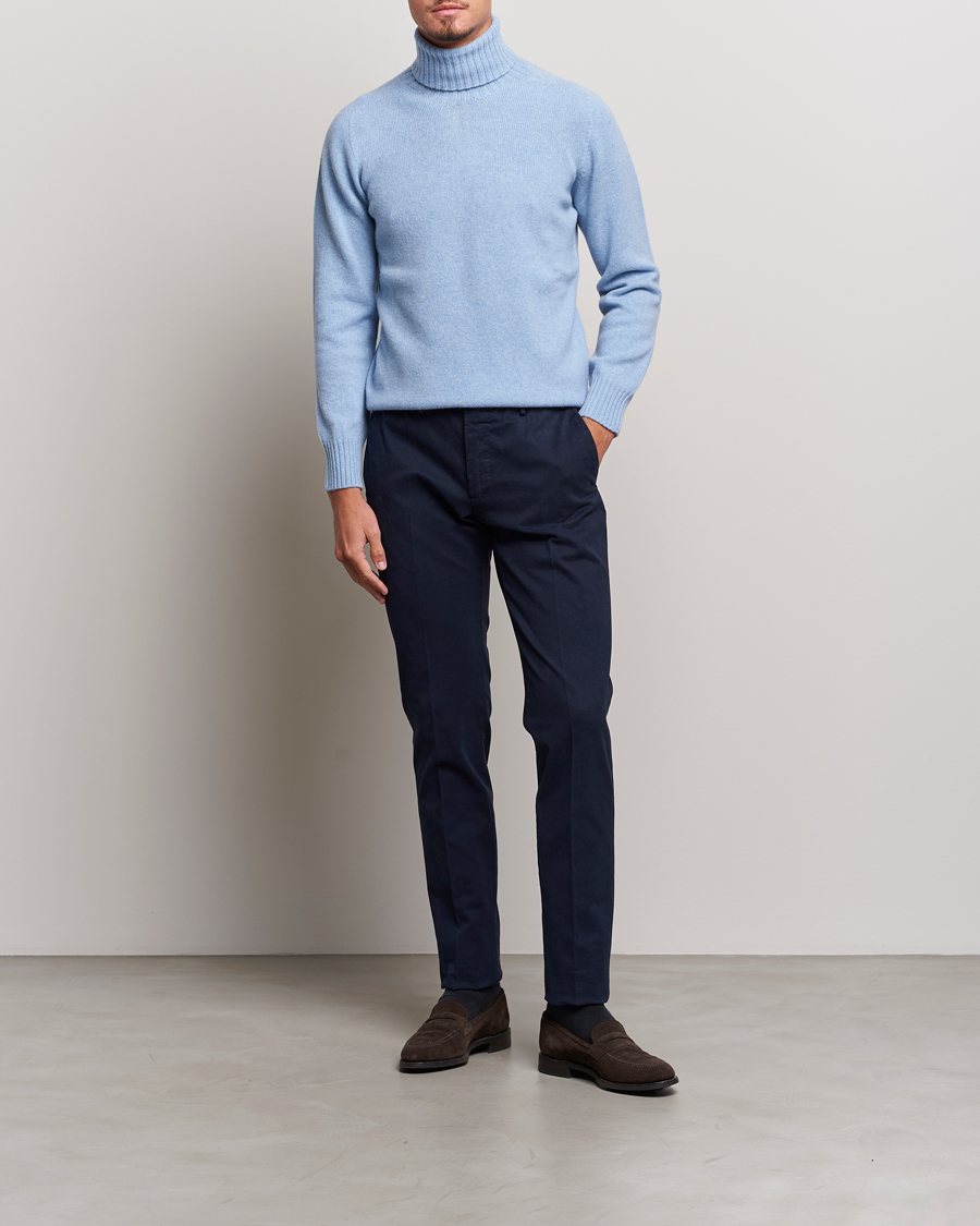 Homme | Pulls Et Tricots | Altea | Wool/Cashmere Crew Neck Rollneck Light Blue