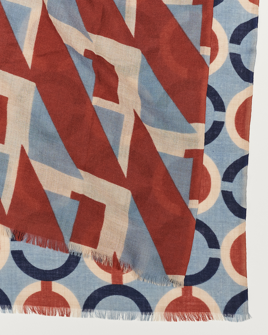Homme | Altea Printed Wool Scarf Brick | Altea | Printed Wool Scarf Brick