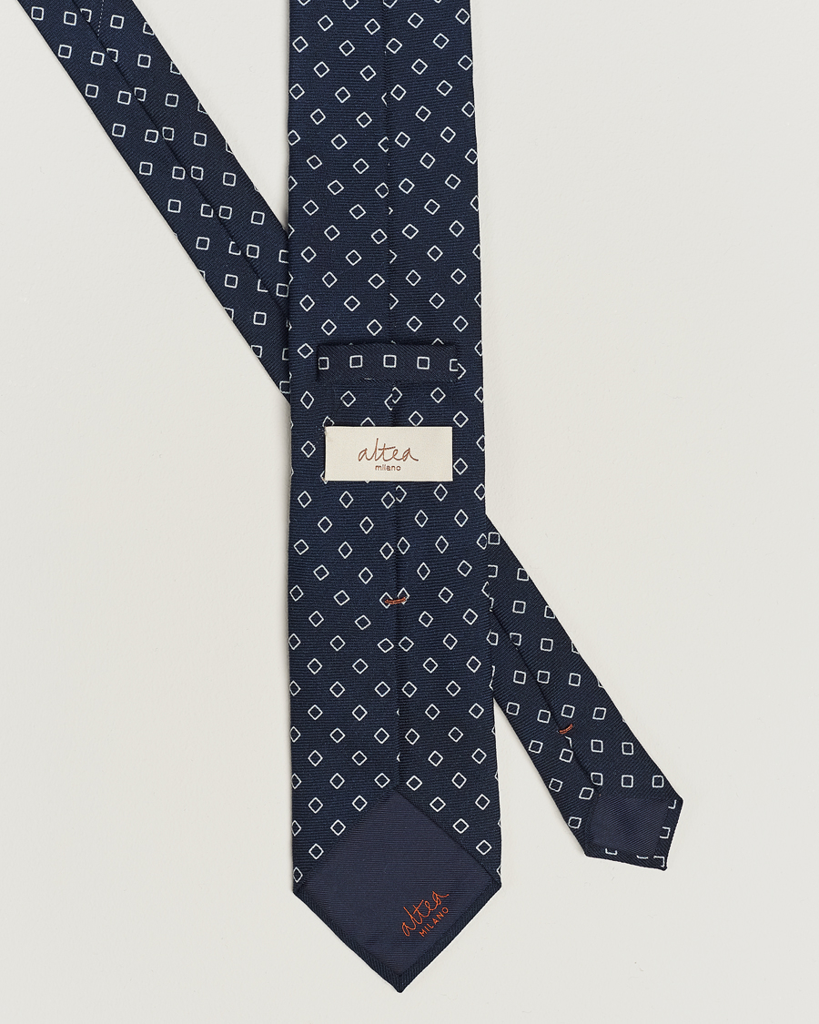 Homme | Altea Printed Wool Tie Navy | Altea | Printed Wool Tie Navy