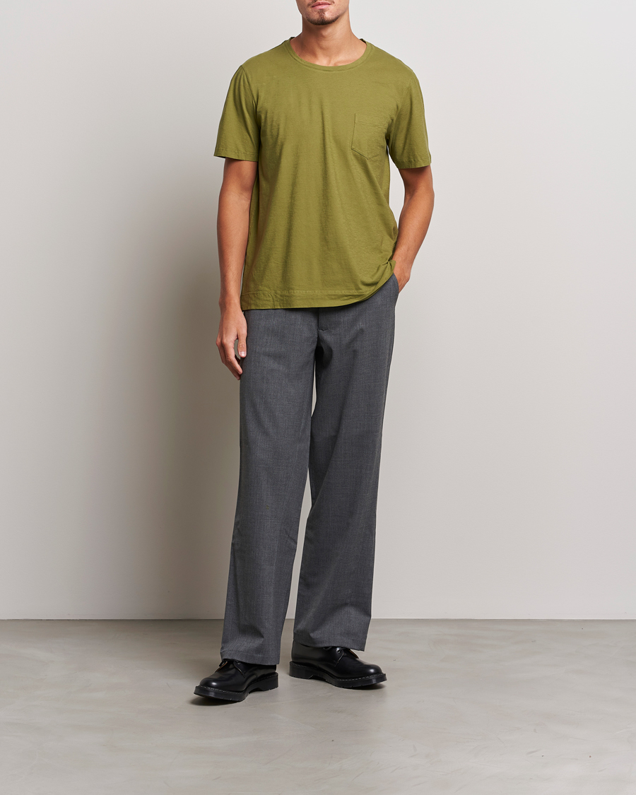 Homme | T-shirts | Massimo Alba | Panarea Cotton Jersey T-Shirt Olive