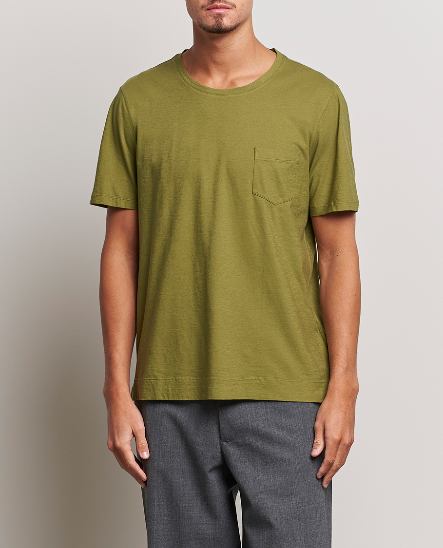 Homme | T-shirts | Massimo Alba | Panarea Cotton Jersey T-Shirt Olive