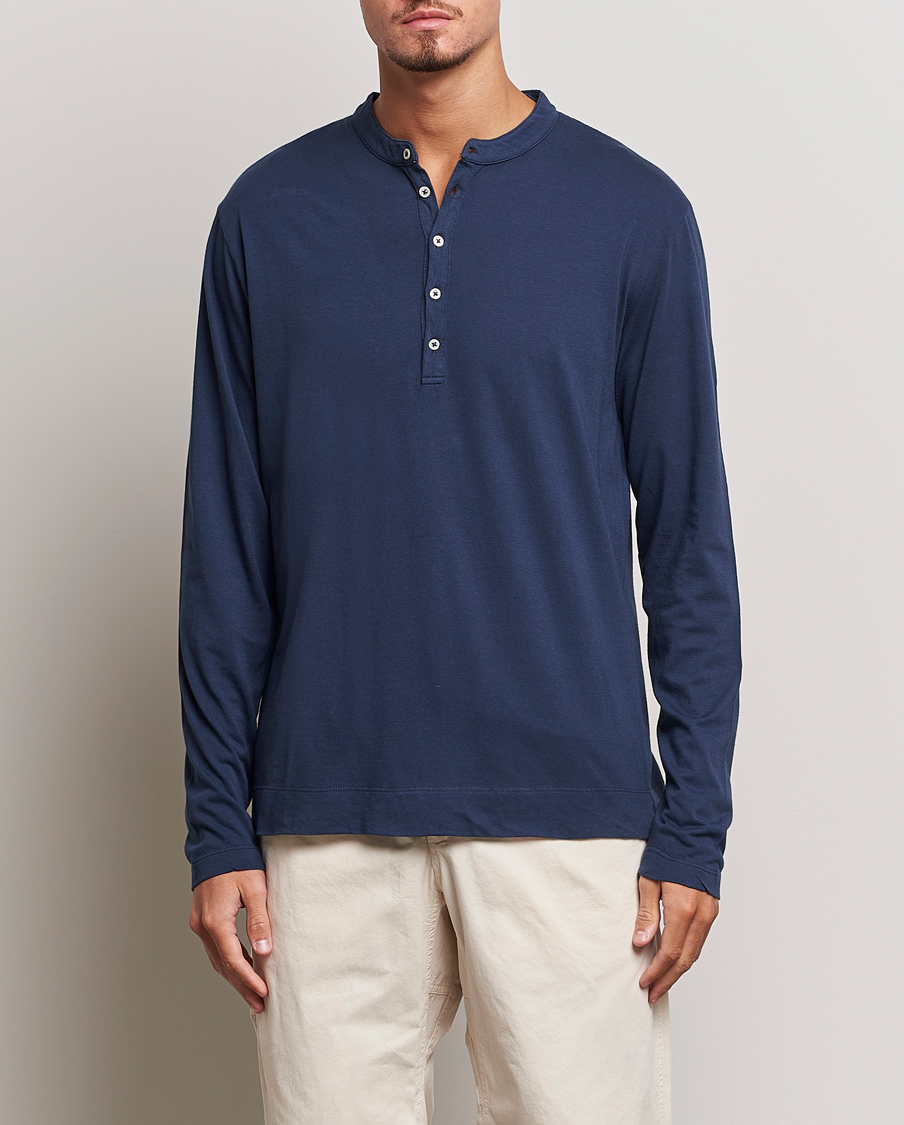 Homme | Pulls Et Tricots | Massimo Alba | Hawai Cotton/Cashmere Henley Navy