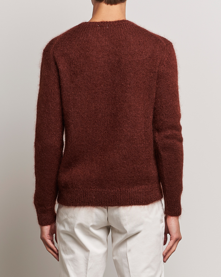 Homme | Pulls Et Tricots | Massimo Alba | Alder Mohair/Silk Crew Neck Burnt Orange