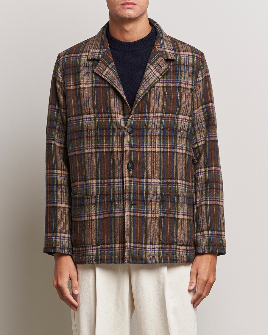Homme | Manteaux Et Vestes | Massimo Alba | Florida Soft Wool Shirt Jacket Brown Check