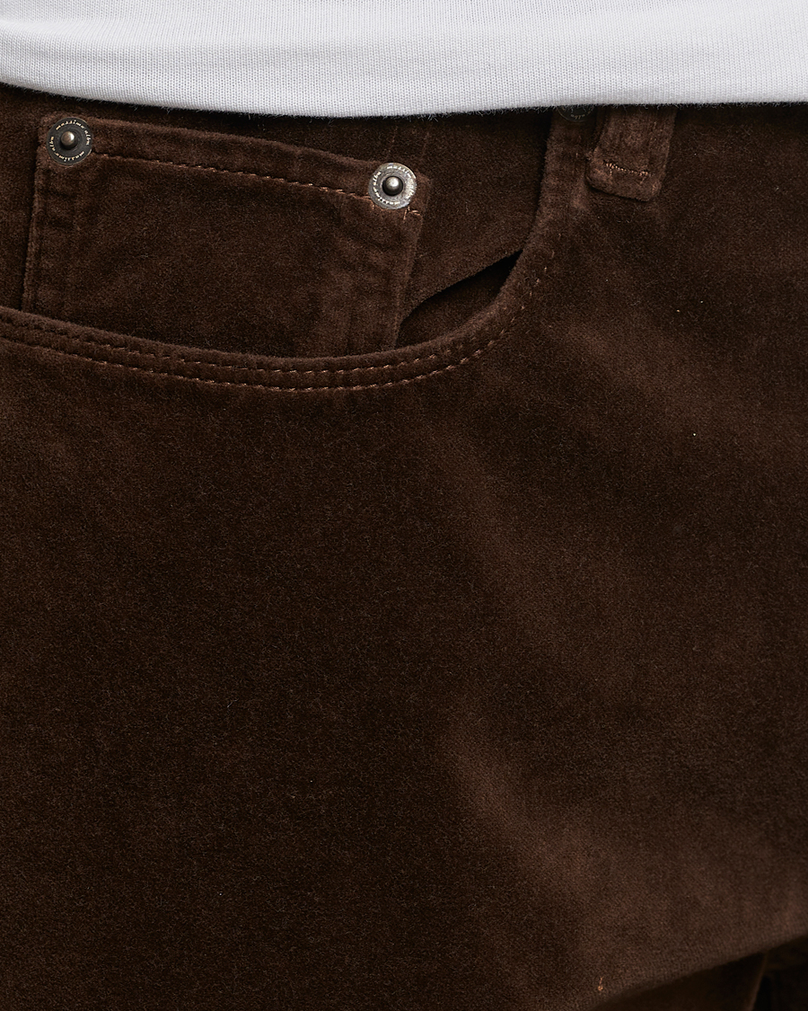 Homme | Pantalons | Massimo Alba | Regular Fit Velvet 5-Pocket Pants Chestnut