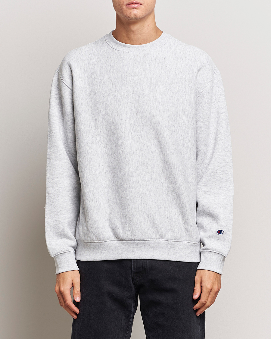Homme | Pulls Et Tricots | Champion | Reverse Weave Soft Fleece Sweatshirt Grey Melange