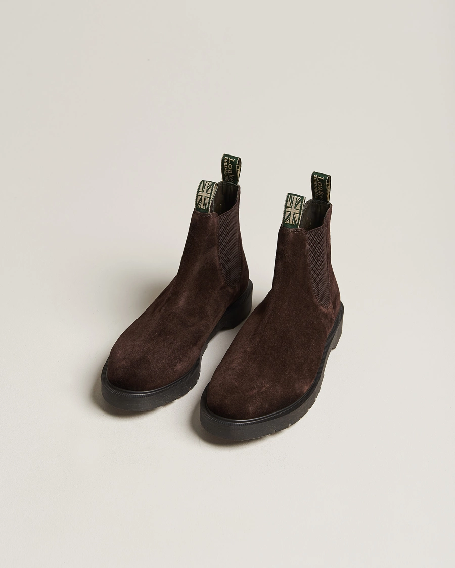 Homme | Bottes | Loake 1880 | Mccauley Heat Sealed Chelsea Brown Suede