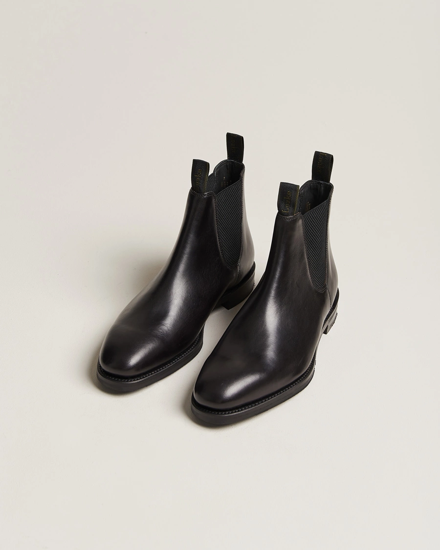 Homme | Handgjorda skor - Skoblockskampanj | Loake 1880 | Emsworth Chelsea Boot Black Leather