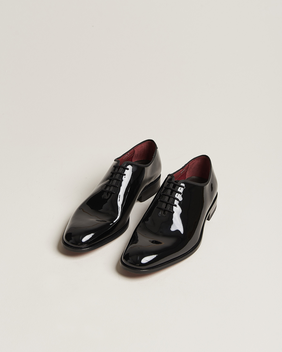 Homme | Chaussures En Cuir Verni | Loake 1880 | Regal Patent Wholecut Black