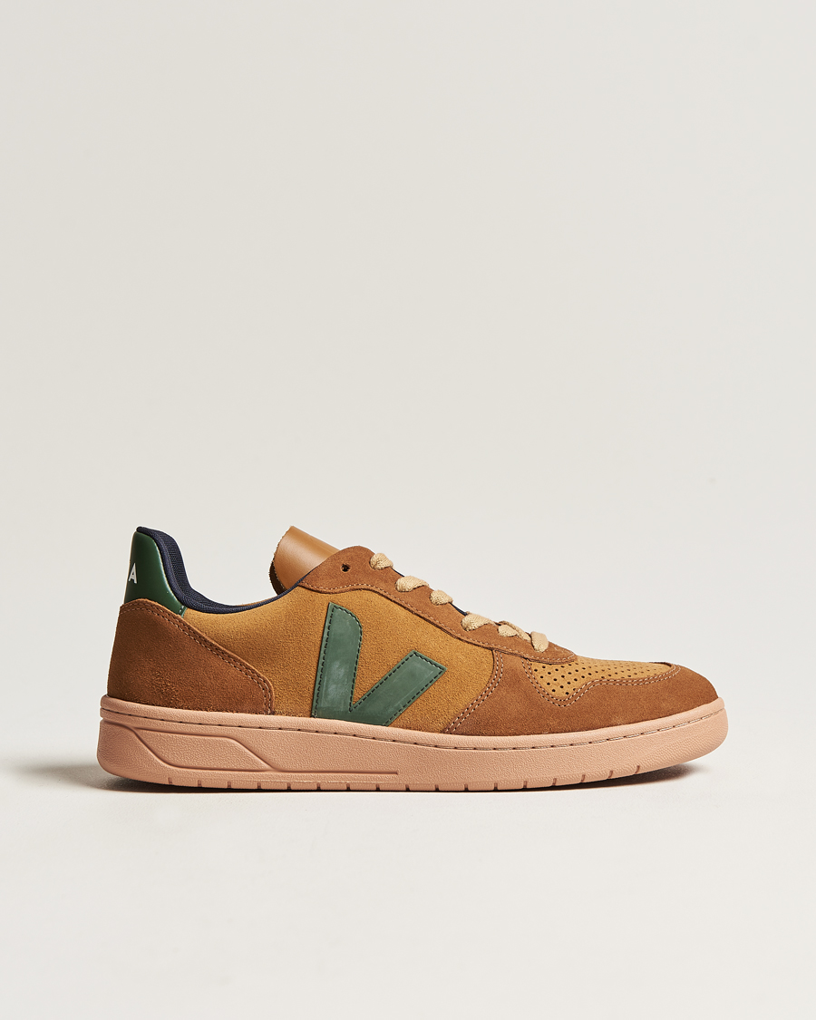 Homme | Veja V-10 Suede Sneaker Camel Cyprus/Multico | Veja | V-10 Suede Sneaker Camel Cyprus/Multico