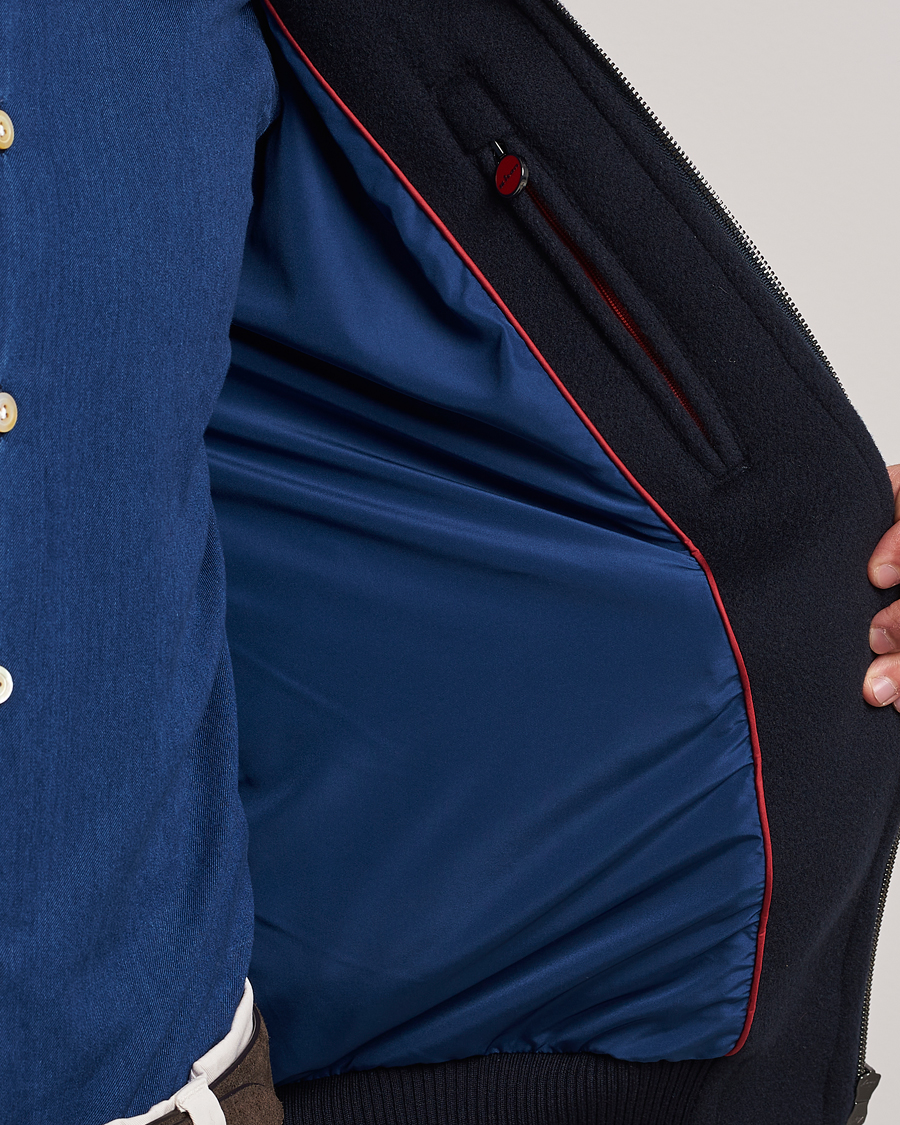 Homme | Manteaux Et Vestes | Kiton | Wool/Cashmere Bomber Jacket Navy