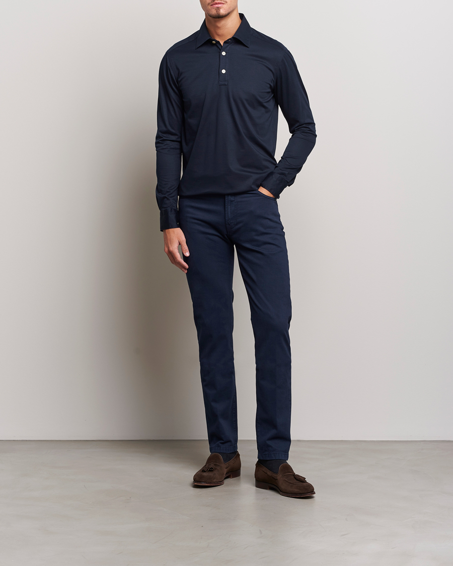Homme | Chemises | Kiton | Popover Shirt Navy