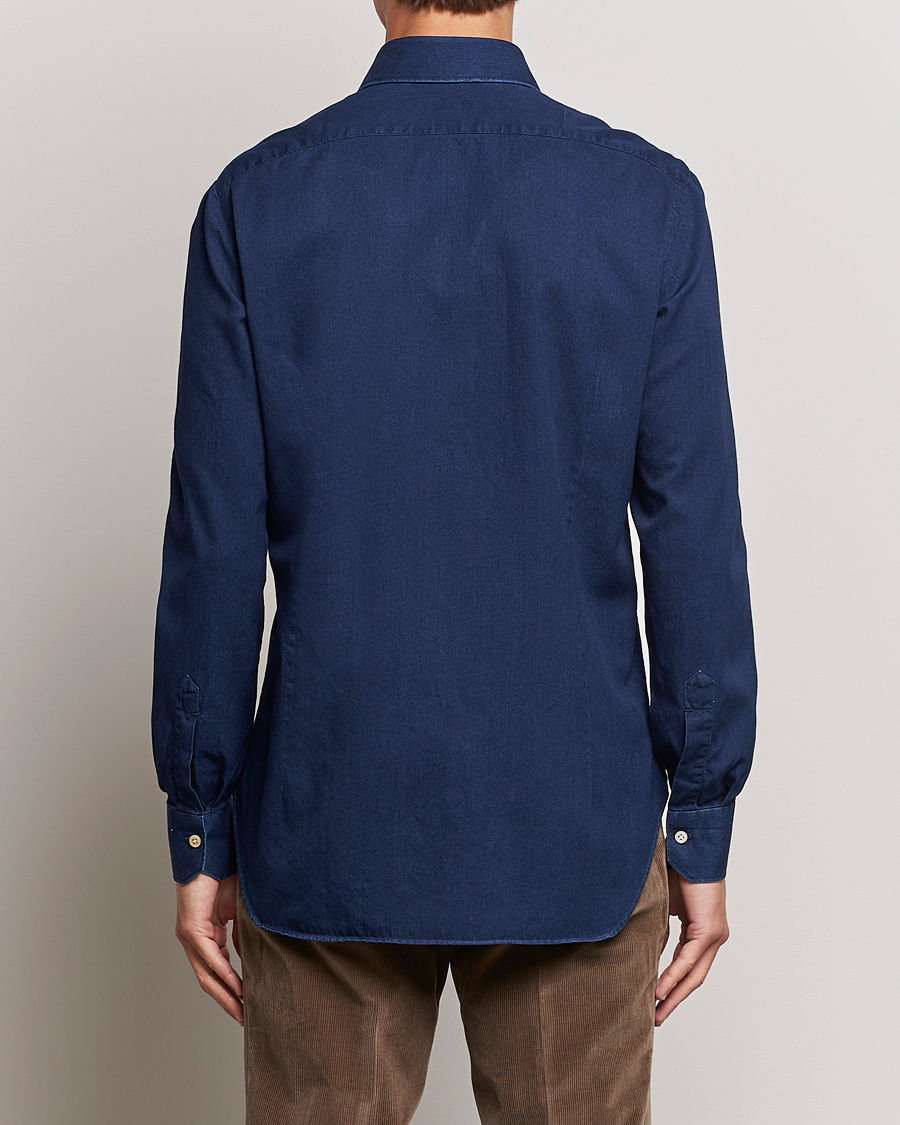 Homme | Chemises | Kiton | Slim Fit Denim Shirt Dark Blue Wash