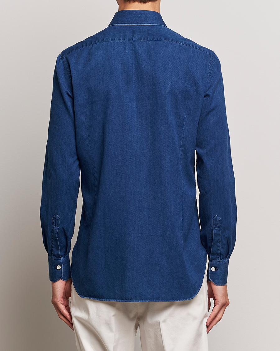 Homme | Chemises | Kiton | Slim Fit Denim Shirt Medium Blue Wash