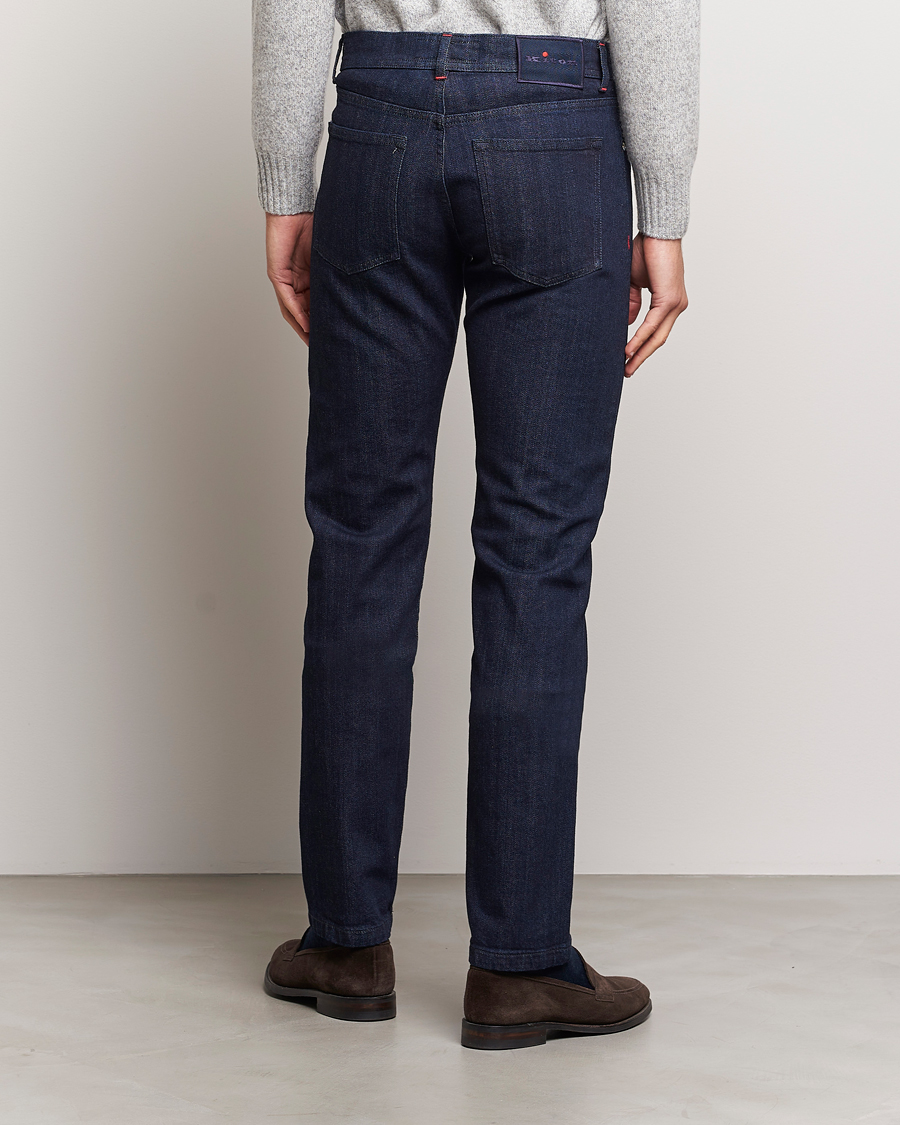 Homme | Jeans | Kiton | Slim Fit Stretch Jeans Dark Blue Wash