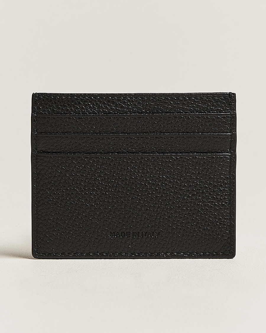 Homme | Kiton Grain Leather Cardholder Black | Kiton | Grain Leather Cardholder Black