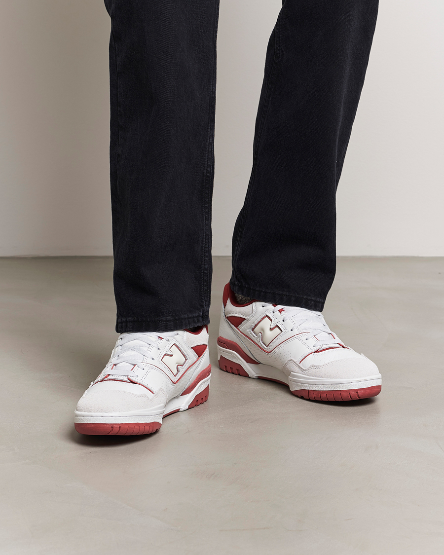 Homme | New Balance 550 Sneakers White/Red | New Balance | 550 Sneakers White/Red