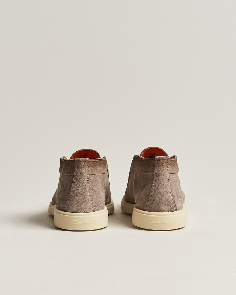 Homme | Santoni Open Chukka Boots Taupe Suede | Santoni | Open Chukka Boots Taupe Suede