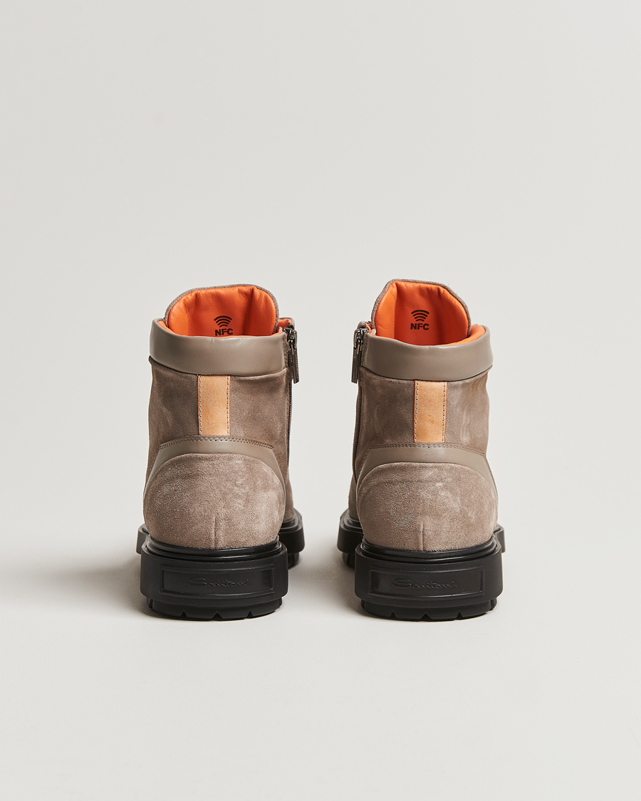 Homme | Santoni St Moritz Winter Boots Beige Suede | Santoni | St Moritz Winter Boots Beige Suede