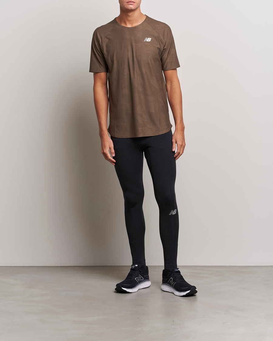 Homme | T-shirts | New Balance | Running Q Speed Jacquard T-Shirt Dark Mushroom