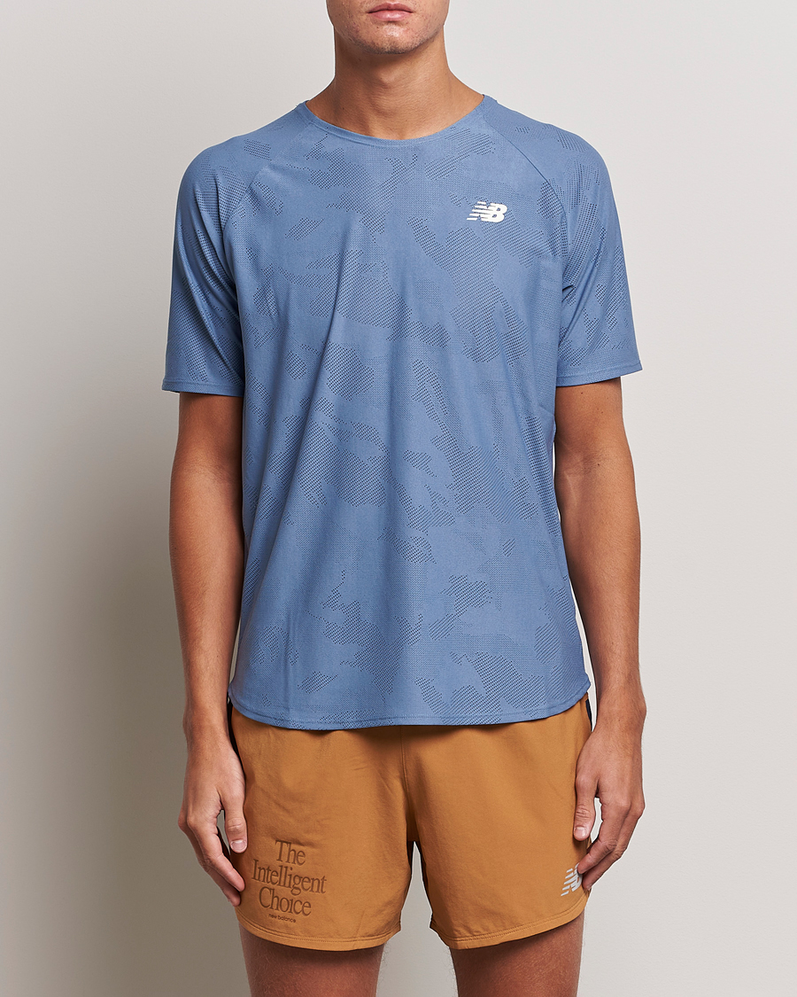 Homme | T-Shirts | New Balance Running | Q Speed Jacquard T-Shirt Mercury Blue