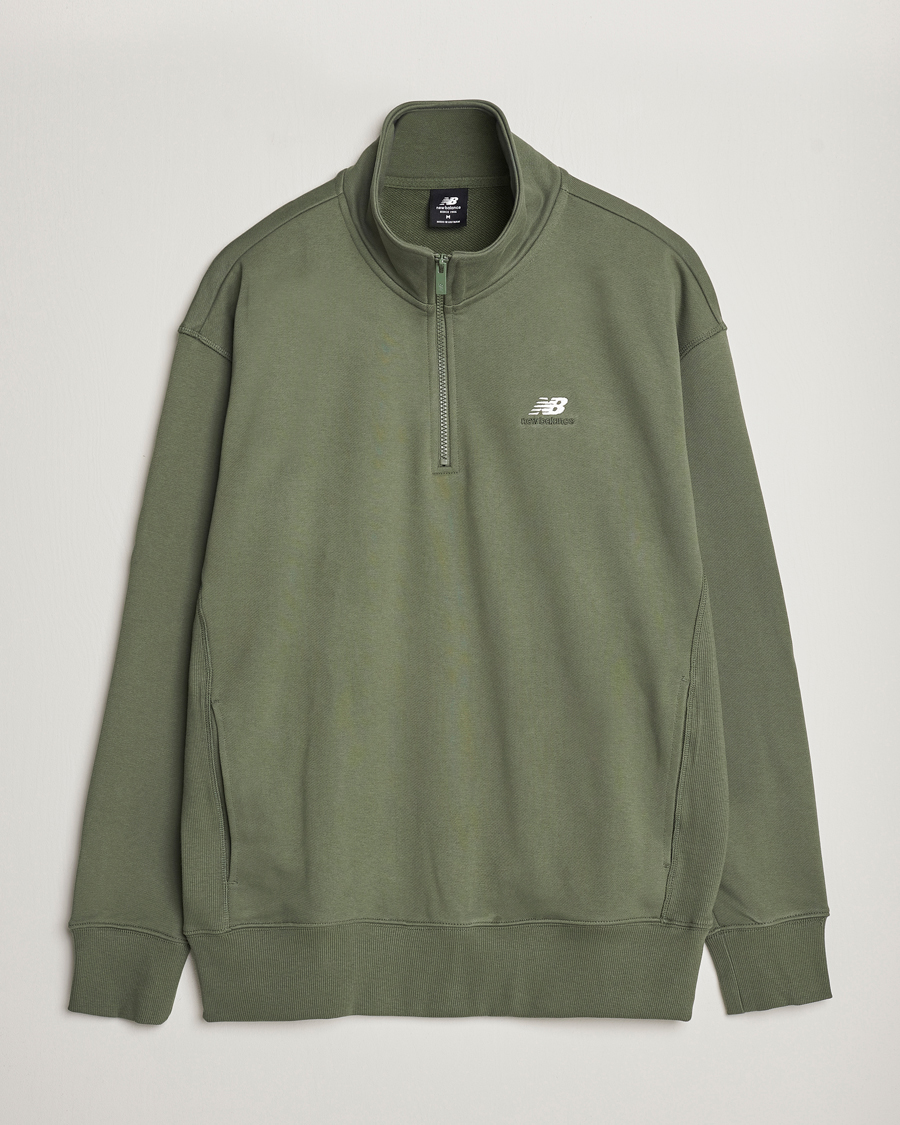 Homme | Pulls Et Tricots | New Balance | Athletics Terry 1/4 Zip Deep Olive Green