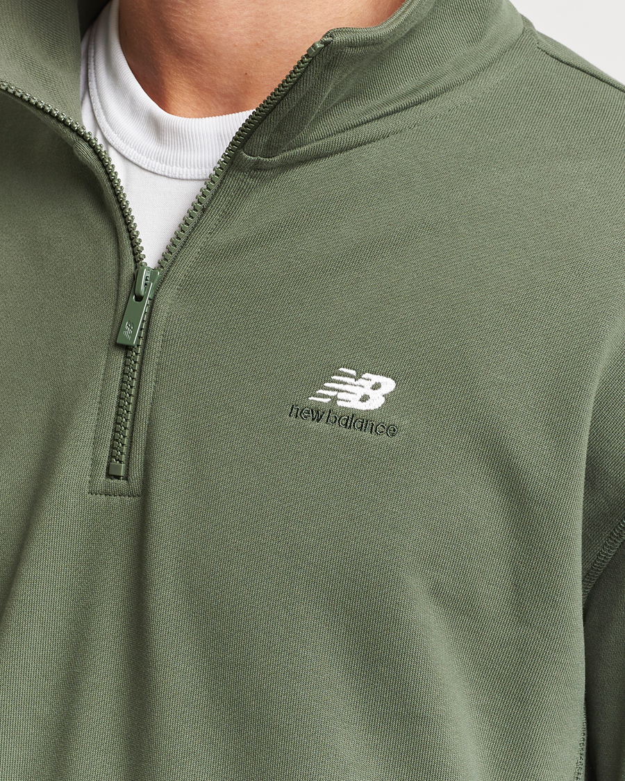 Homme | Pulls Et Tricots | New Balance | Athletics Terry 1/4 Zip Deep Olive Green