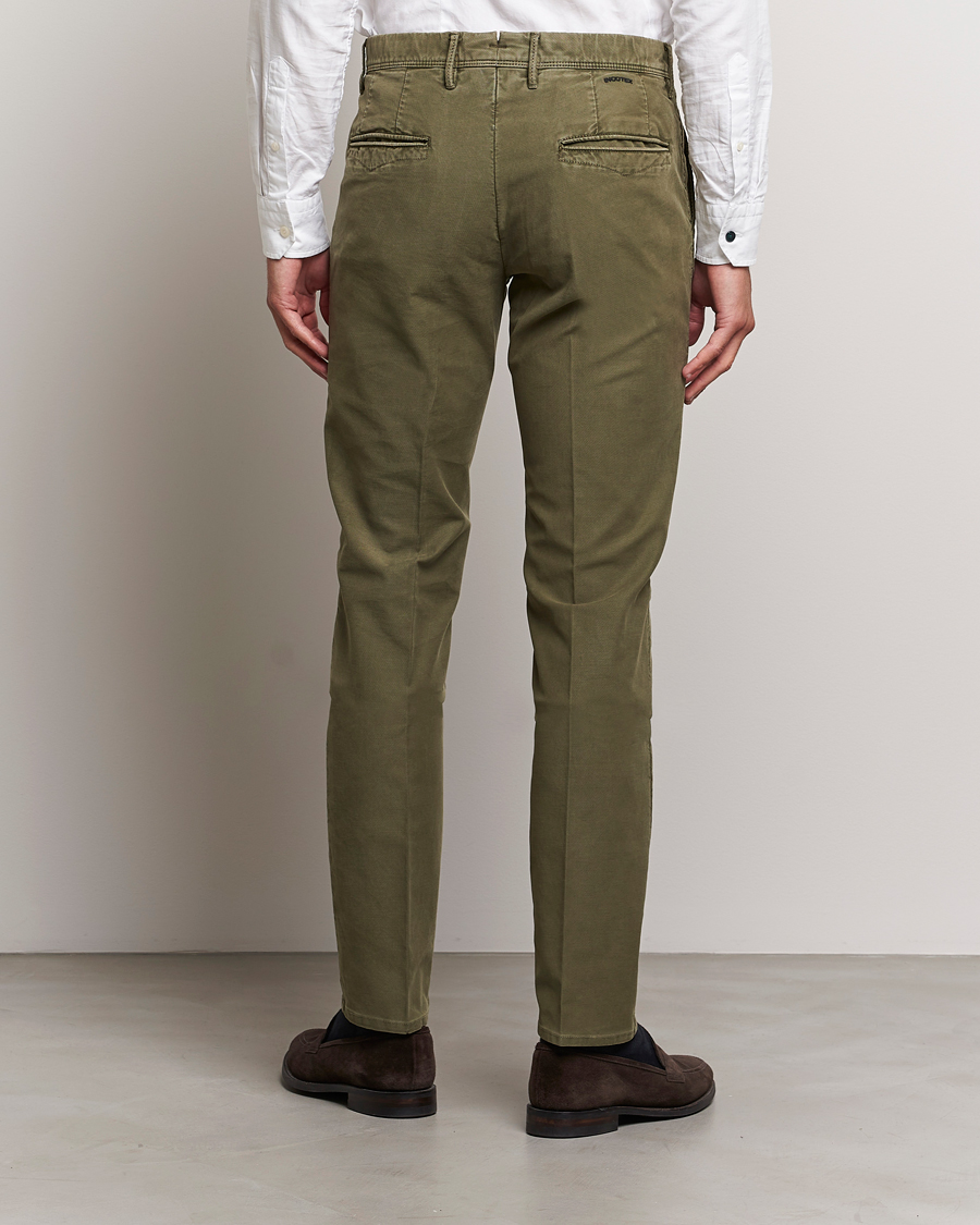 Homme | Pantalons | Incotex | Slim Fit Garment Dyed Slacks Military