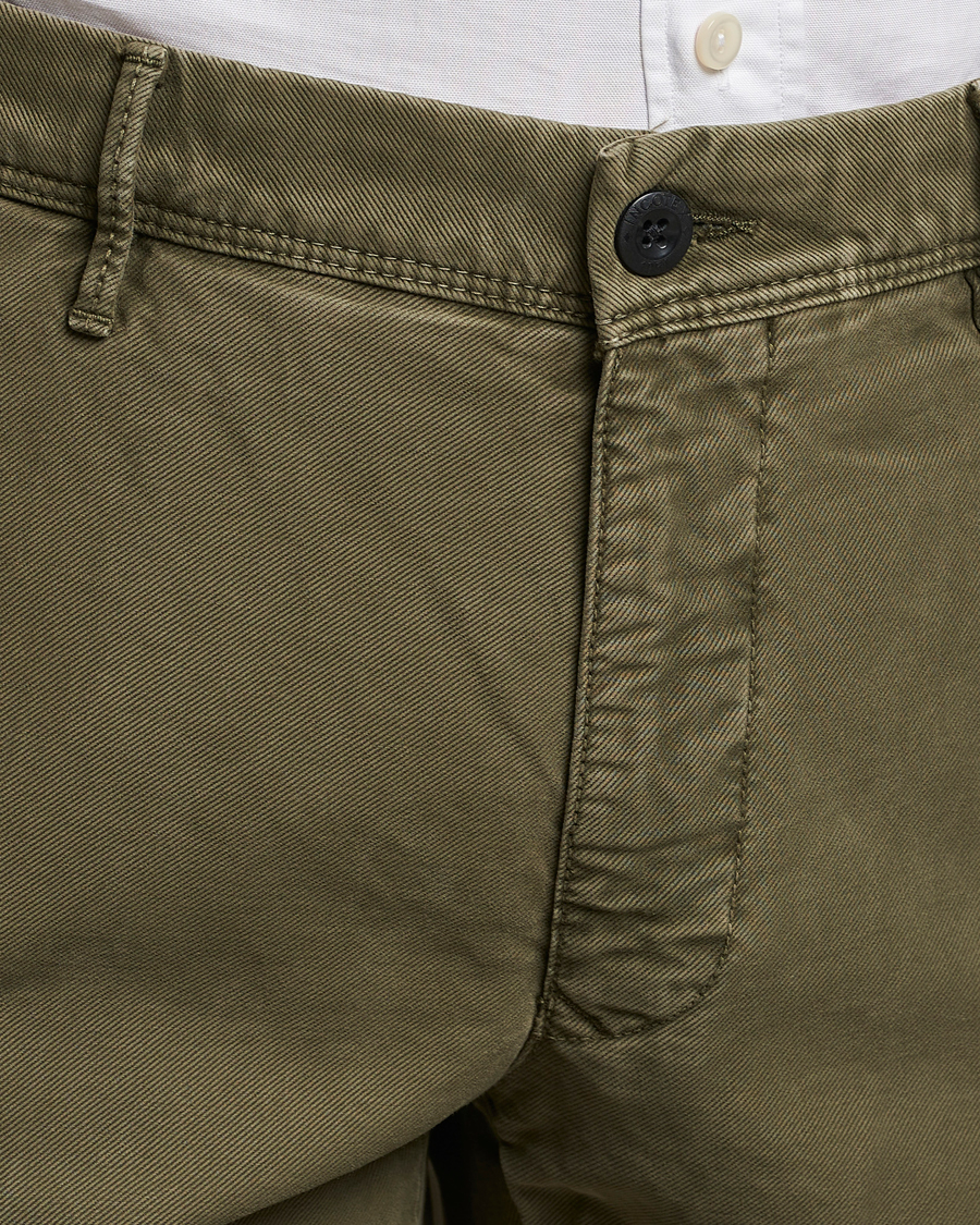 Homme | Pantalons | Incotex | Slim Fit Garment Dyed Slacks Military