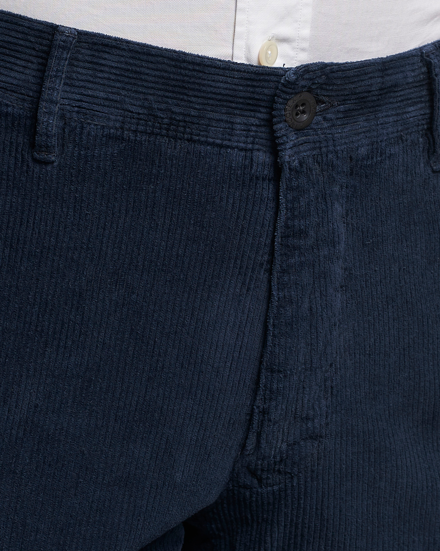 Homme | Pantalons | Incotex | Slim Fit Leisure Cord Slacks Navy
