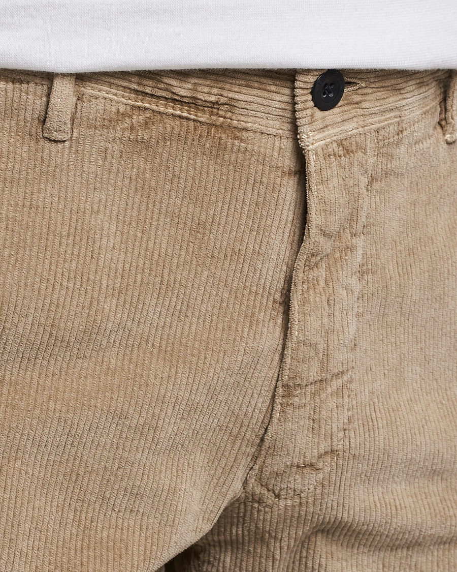 Homme | Pantalons | Incotex | Slim Fit Leisure Cord Slacks Beige