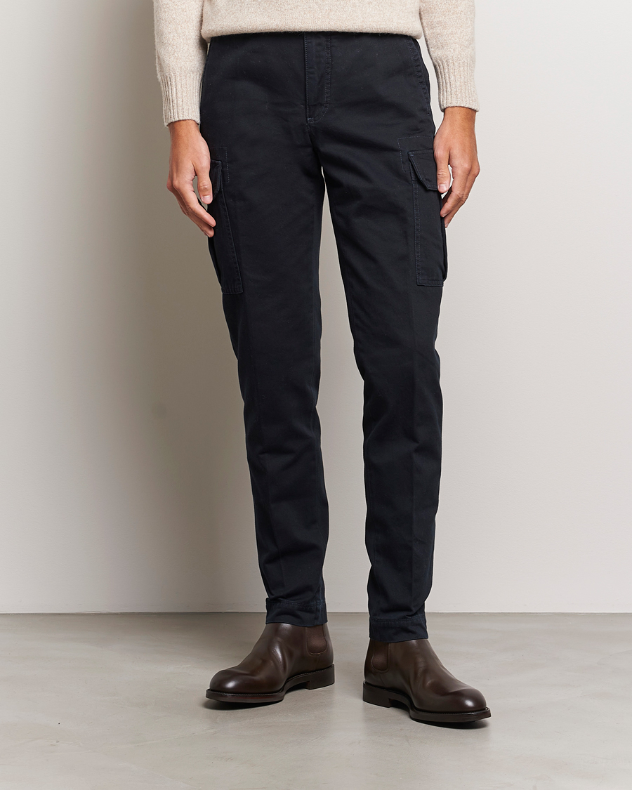 Homme | Pantalon Cargo | Incotex | Slim Fit Cargo Pants Navy