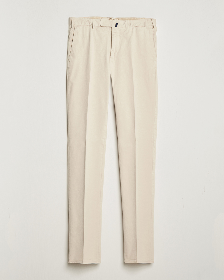 Homme | Pantalons | Incotex | Slim Fit Cotton Stretch Chinos Off White