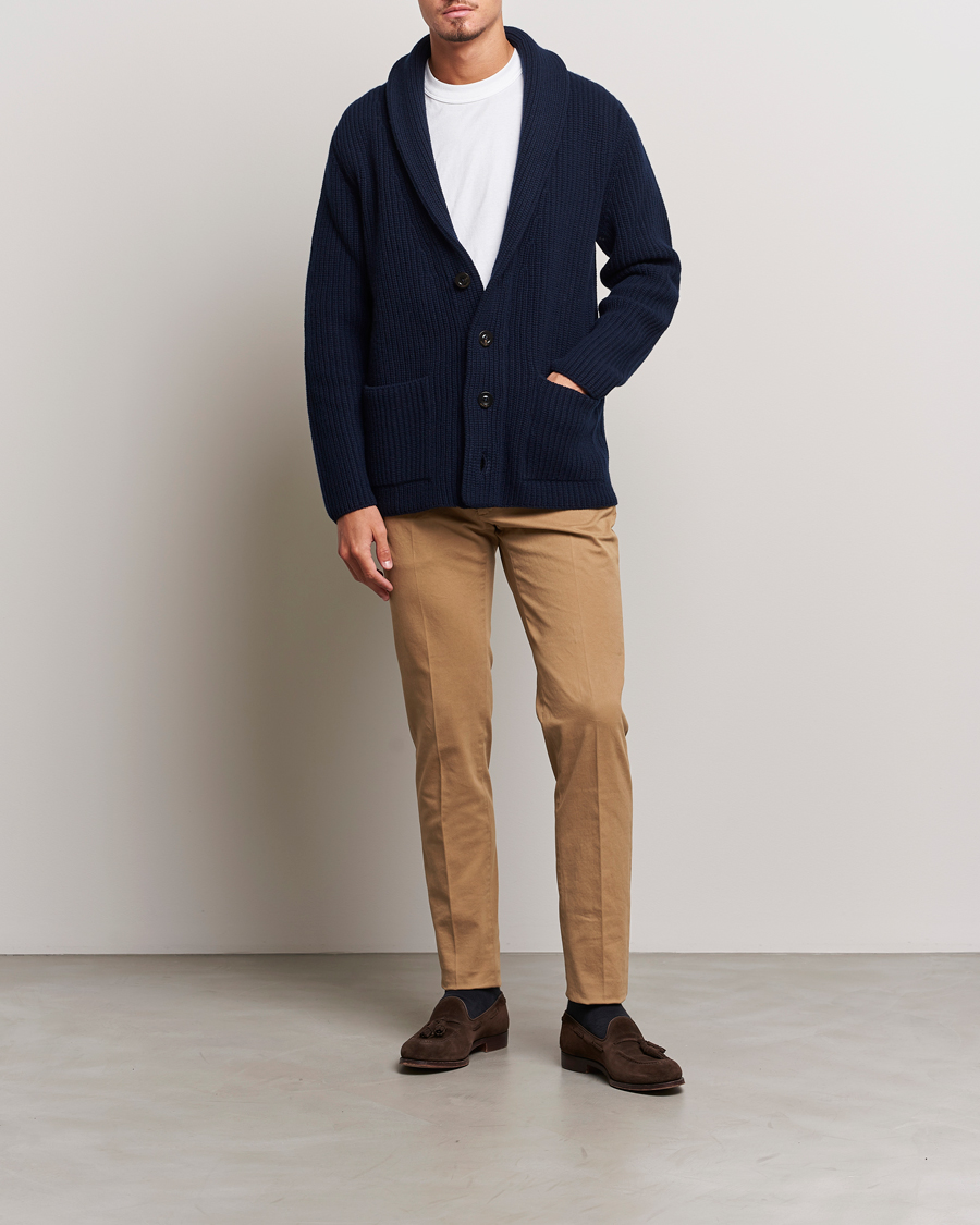 Homme | Pantalons | Incotex | Slim Fit Cotton Stretch Chinos Beige