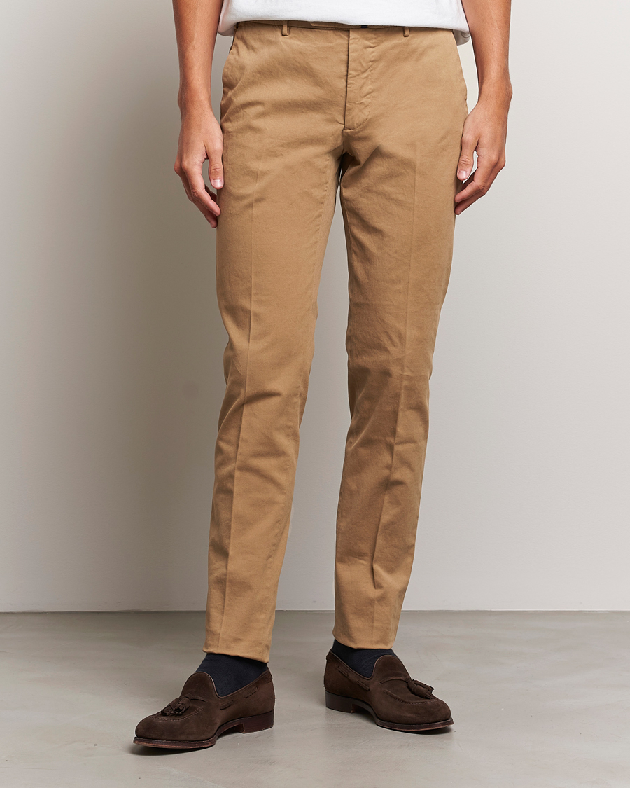 Homme | Sections | Incotex | Slim Fit Cotton Stretch Chinos Beige