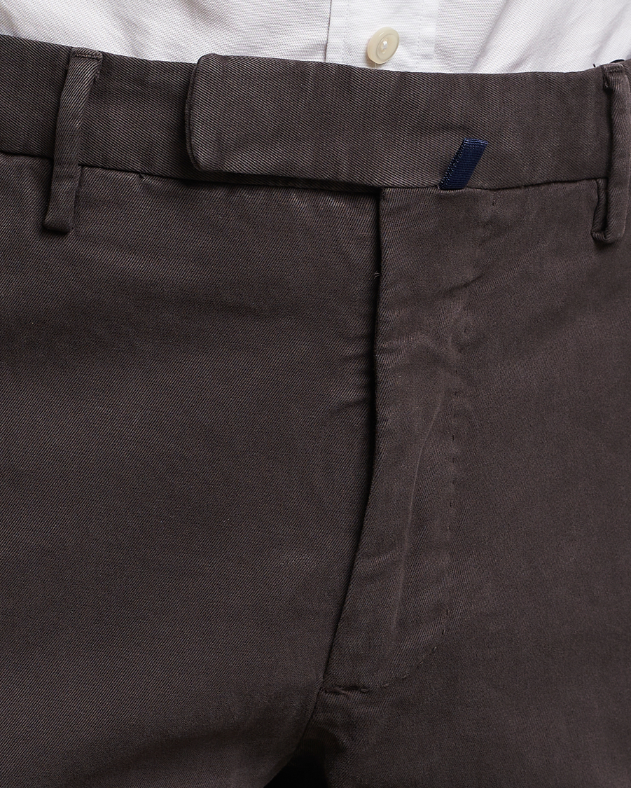 Homme | Pantalons | Incotex | Slim Fit Cotton Stretch Chinos Dark Brown