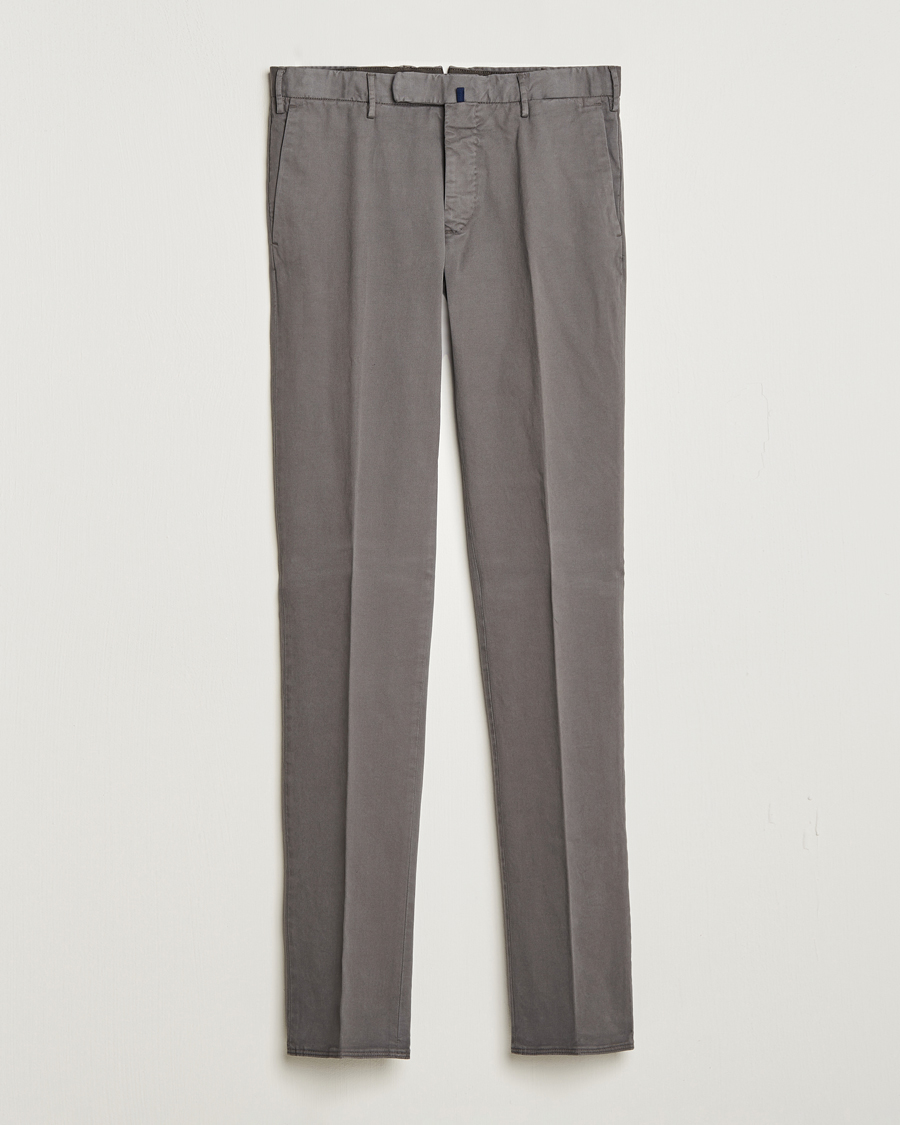 Homme | Pantalons | Incotex | Slim Fit Cotton Stretch Chinos Light Grey