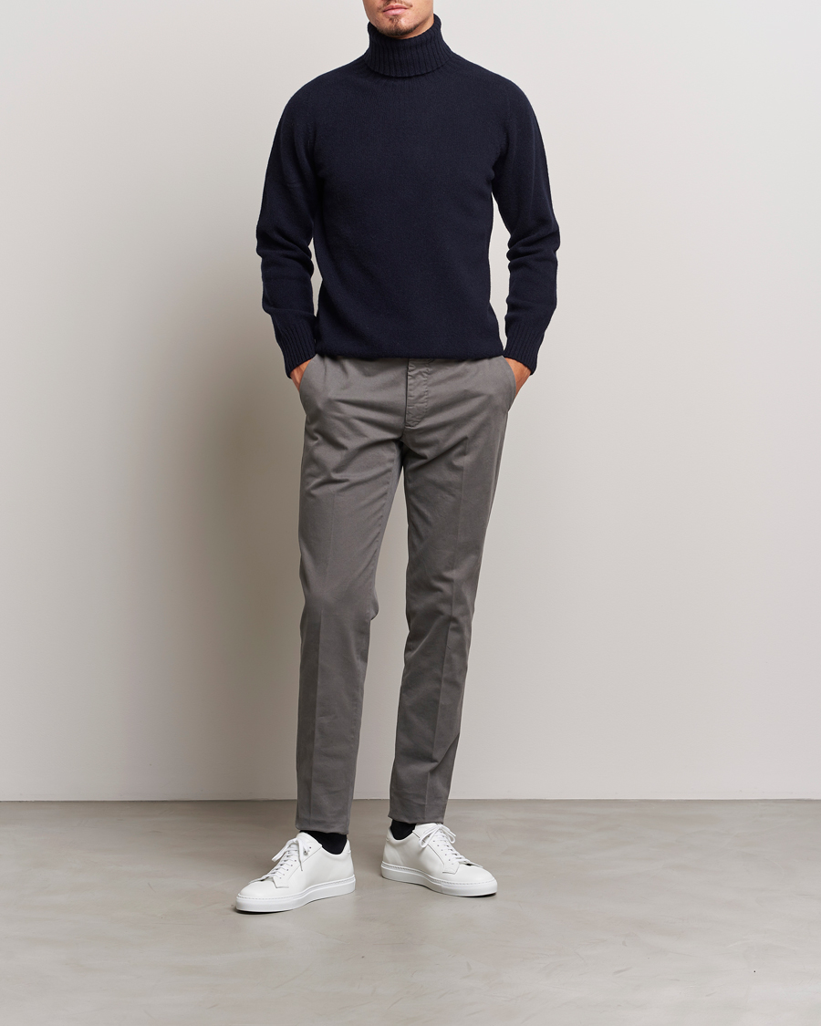 Homme | Pantalons | Incotex | Slim Fit Cotton Stretch Chinos Light Grey