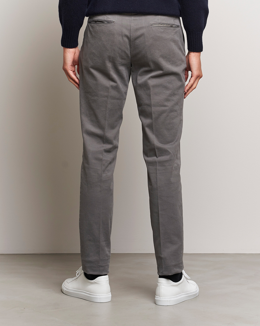 Homme | Pantalons | Incotex | Slim Fit Cotton Stretch Chinos Light Grey
