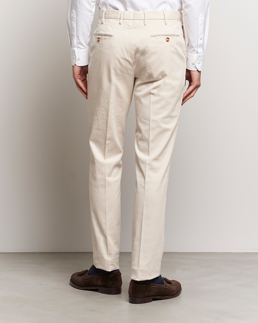 Homme | Pantalons | Incotex | Regular Fit Cotton Chinos Off White