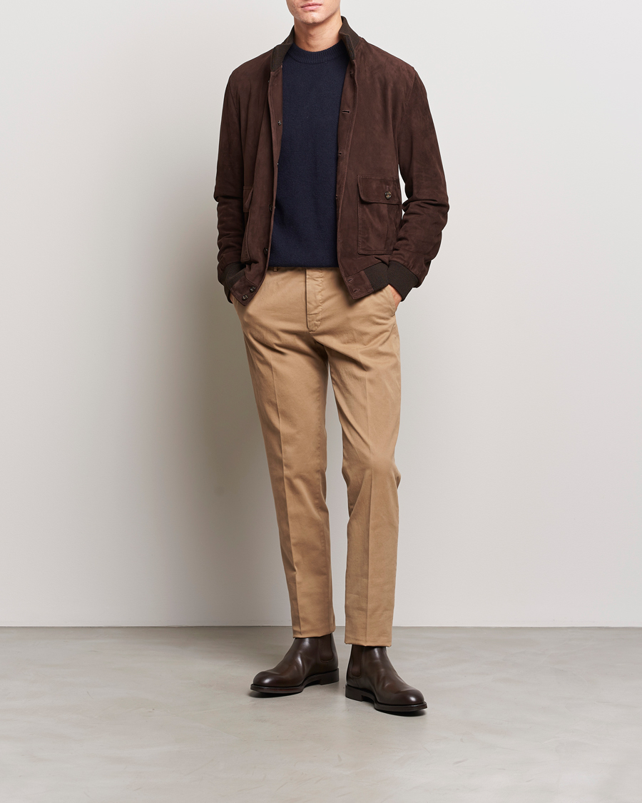 Homme | Pantalons | Incotex | Regular Fit Cotton Chinos Beige