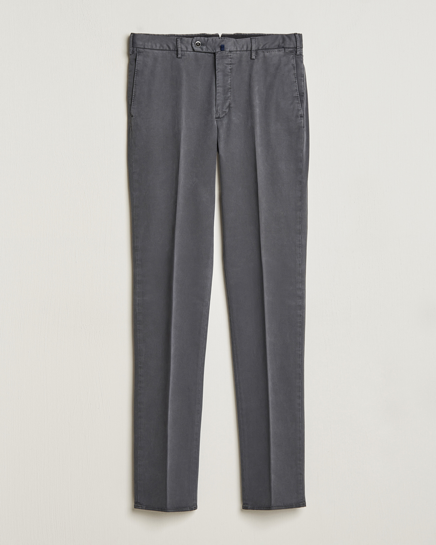 Homme | Pantalons | Incotex | Regular Fit Cotton Chinos Dark Grey