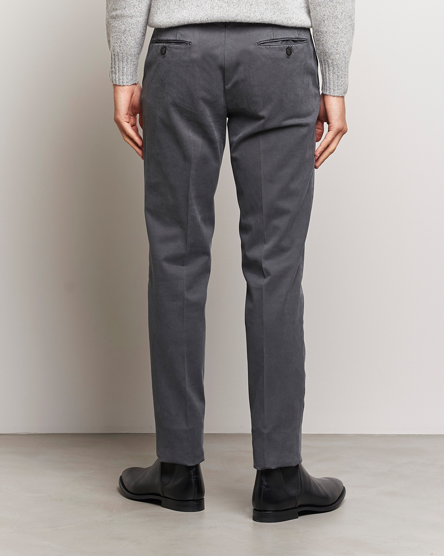 Homme | Pantalons | Incotex | Regular Fit Cotton Chinos Dark Grey