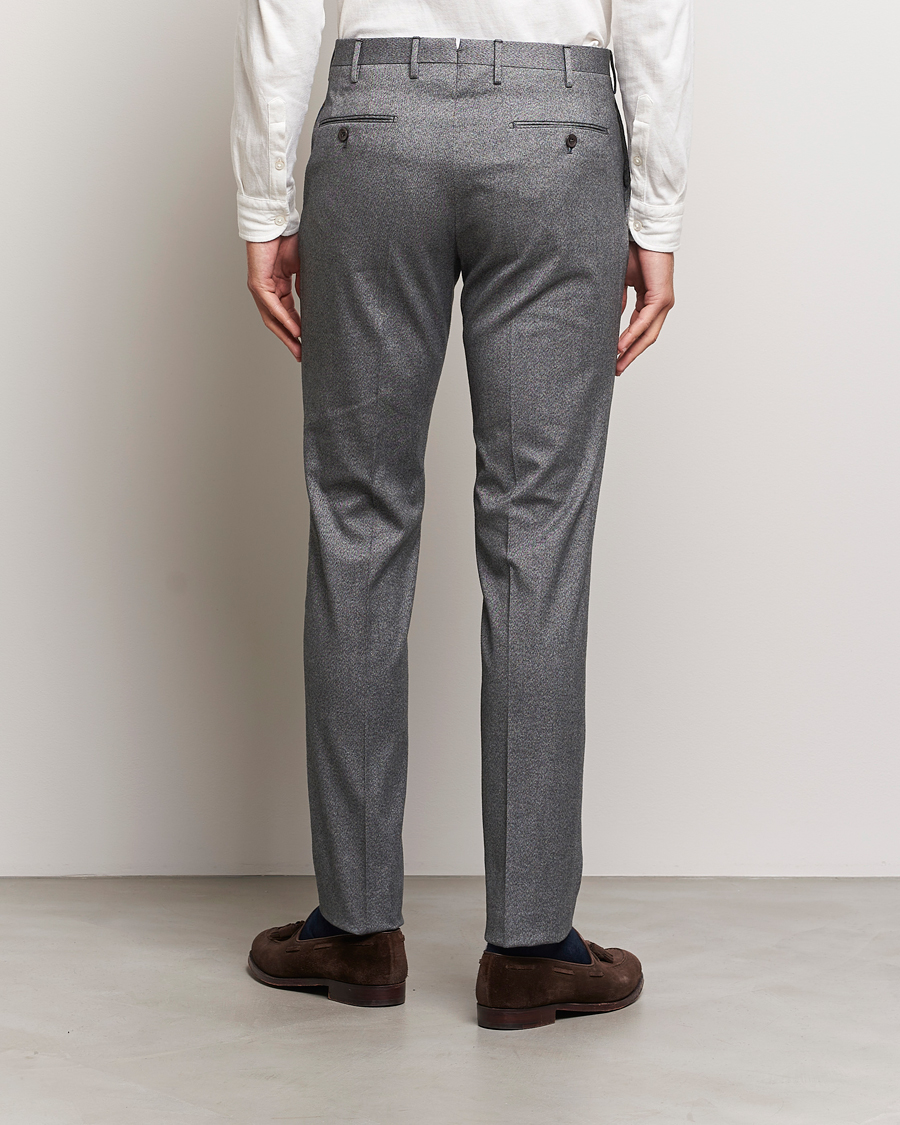 Homme | Pantalons | Incotex | Slim Fit Cotton Trousers Grey Melange