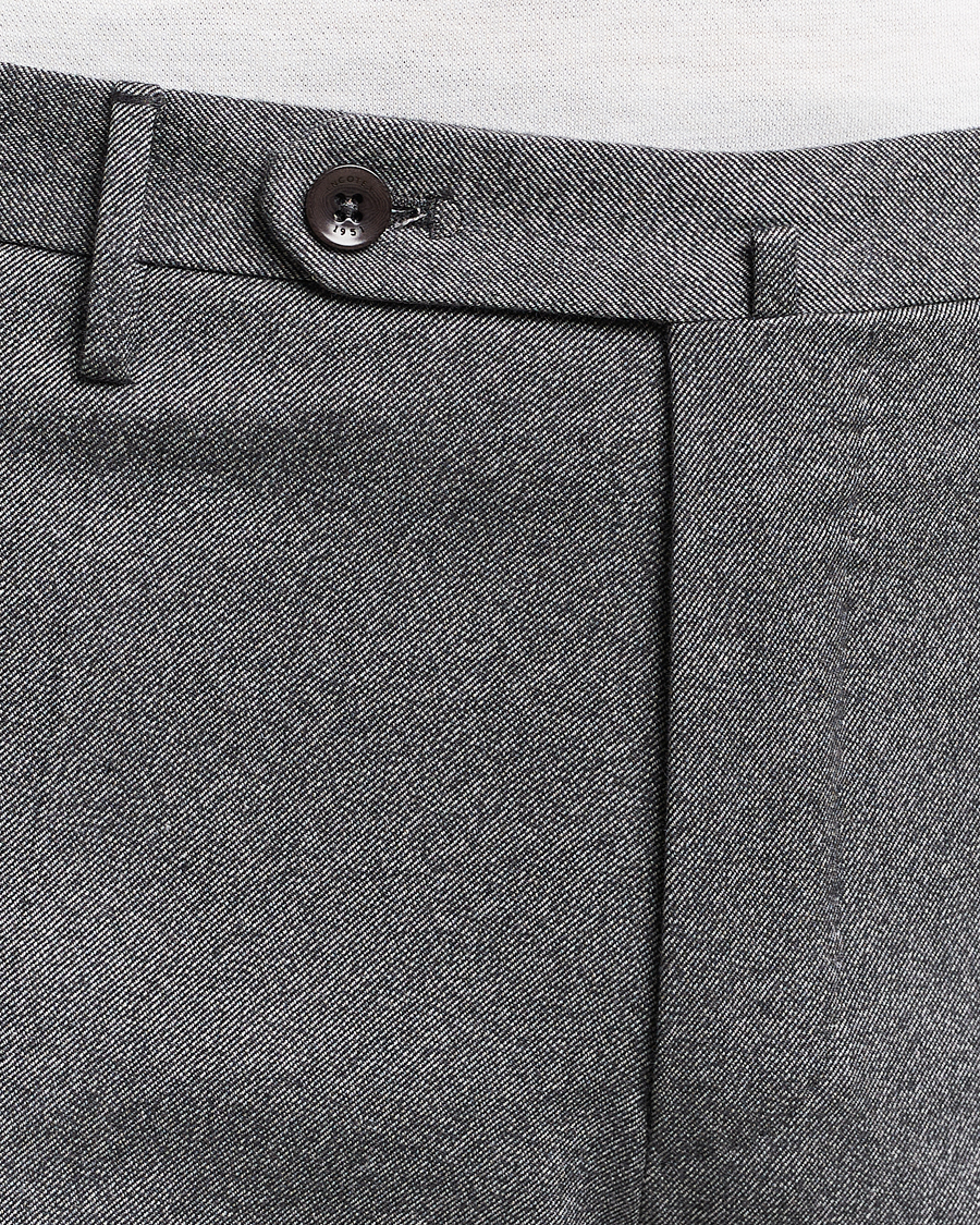 Homme | Pantalons | Incotex | Slim Fit Cotton Trousers Grey Melange